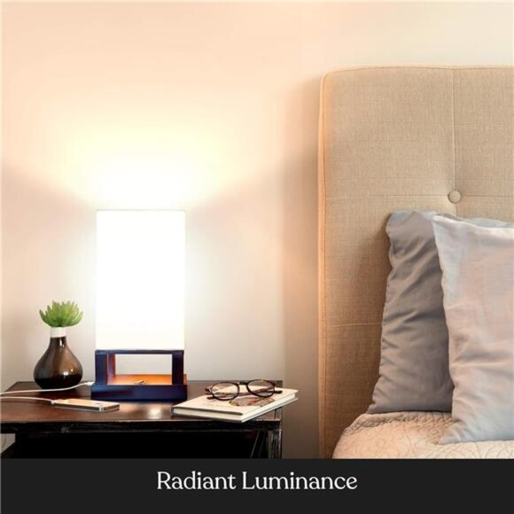 Brightech Maxwell Bedside Lamp with USB Port – Compact Table Lamp for Bedroom - Picture 3 of 7